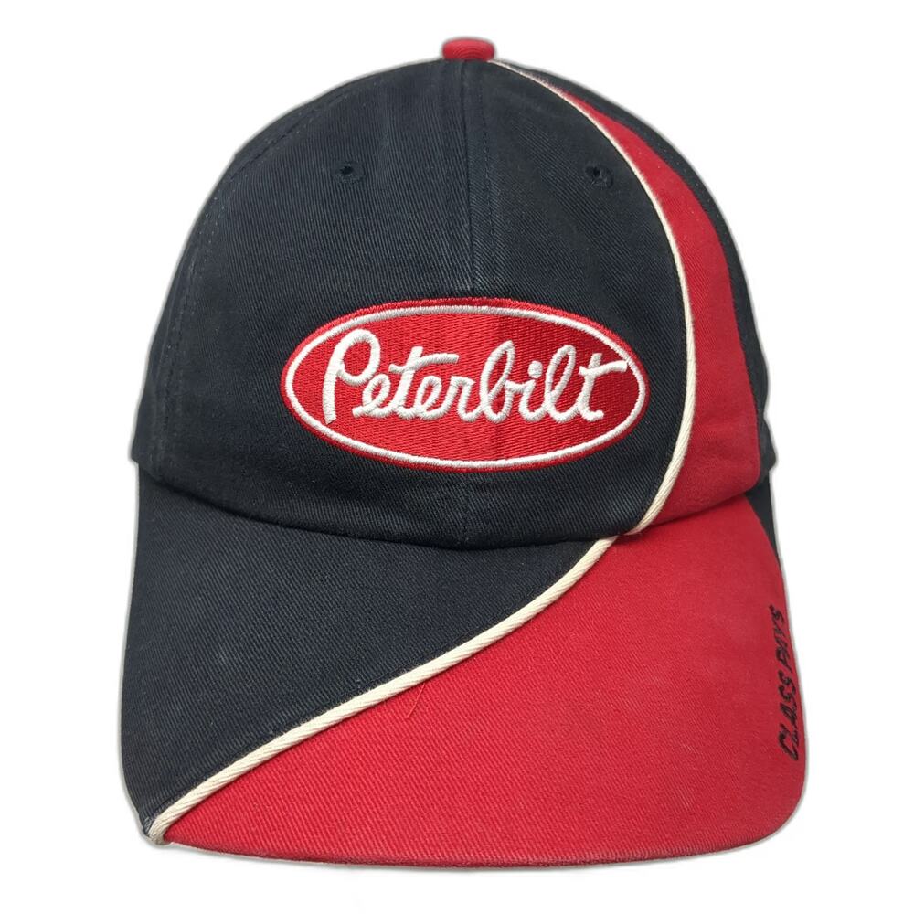 Peterbilt Baseball Cap Black Red One Size Class Pays Legendary Slideback Hat